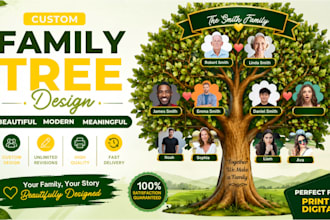 design a beautiful custom family tree for your family