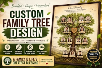 design a beautiful custom family tree for your family