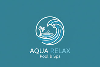 design a professional pool and spa logo