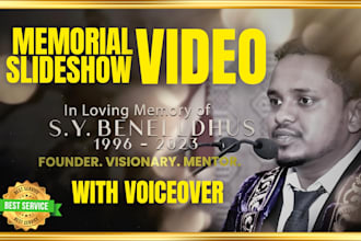 create a heartfelt memorial video ,remembers your loved one
