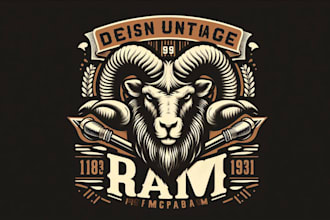 create hand drawn retro badge vintage logo t shirt design