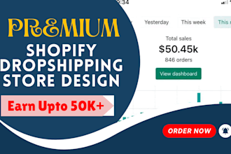 setup shopify dropshipping store shopify store design