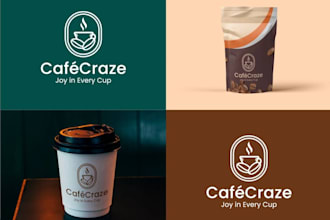 design a minimalist logo for the coffee shop company or cafe