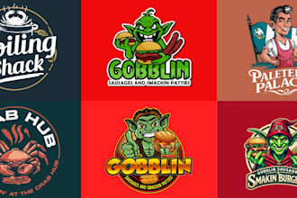 design restaurant, club, bar, bakery, bbq food logo with branding