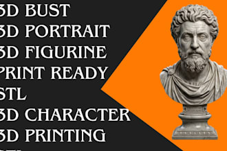 sculpt custom 3d head, bust, figurine, toy, miniature stl model for 3d printing