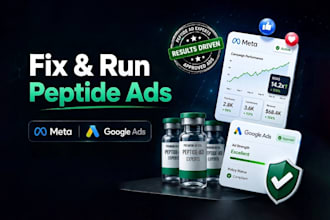 run peptide ads, peptides marketing, fix peptide meta google ads expert