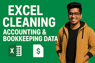 clean, format and analyze excel accounting and bookkeeping data