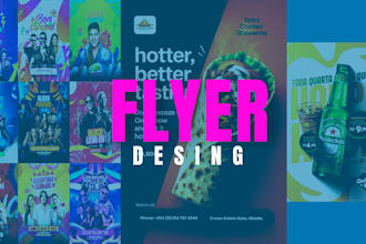 create a modern, clean, and unique flyer design
