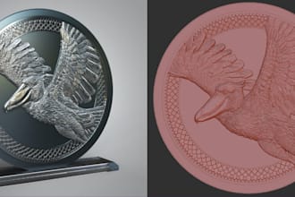 do 3d coin,cnc model for manufacturing,cnc engraving,3d medallion,bas relief,stl