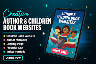 create book author website author microsite children book website preorder cta