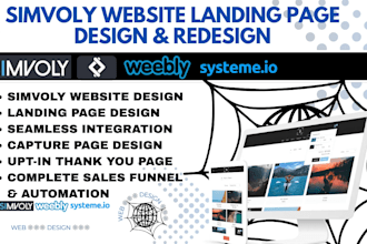 simvoly website design landing page sales funnel integrate simvoly crm leadpage