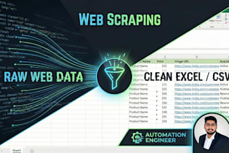 do data scraping, web scraping, and web automation