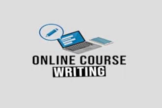 write online course content, online course and curriculum for any subject