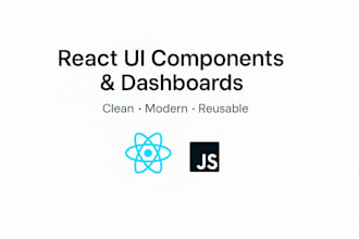 build a clean react dashboard or UI component