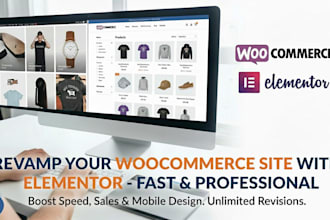 revamp your wordpress woocommerce site with elementor fast