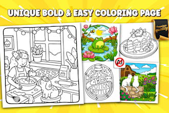 draw bold and easy coloring book pages for kids and adults