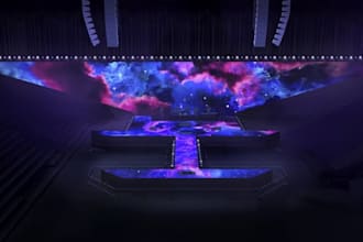 create high quality 3d stage designs, event layouts, dynamic lighting setups
