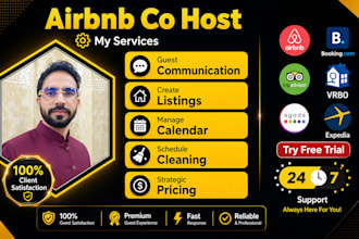 be your airbnb co host, virtual assistant and property manager