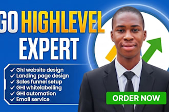 gohighlevel landing page go highlevel website sales funnel go high level expert