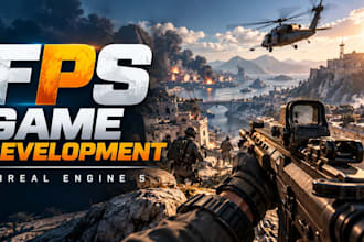 develop a multiplayer fps game in unreal engine 5 with ai