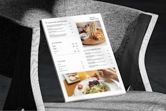 design menus for the restaurants and cafes, digital menus
