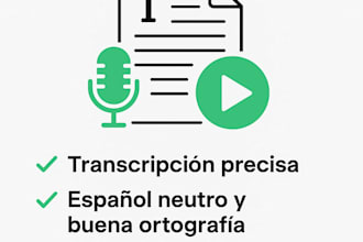 transcripción manual y precisa en español