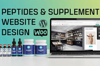 create peptide, sarms, nutracueutical, and supplement woocommerce website