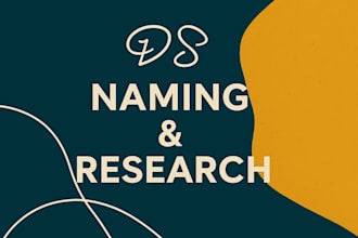 creative brand naming with market and competitor research