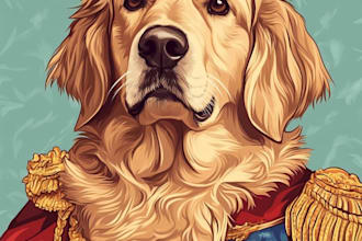 illustrate a pet portrait