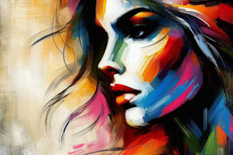paint digital professional abstract art by hand