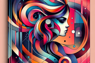 design and animate abstract album cover art