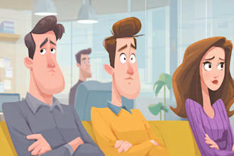 create vector cartoon graphics in short terms