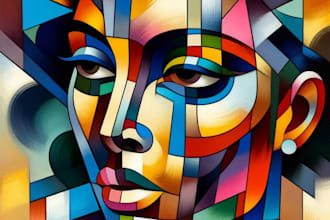 draw cubism, surrealism and abstract styles for album