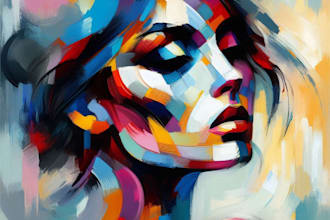 abstract painting art or color abstract art