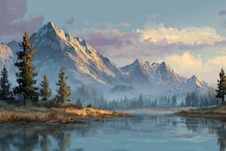 create a realistic landscape or background illustration