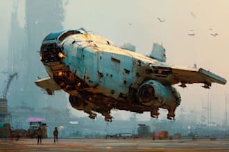 scifi futuristic vehicle aircraft spaceship