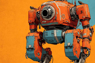 create custom mecha robot art