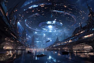design scifi futuristic vehicle aircraft spaceship