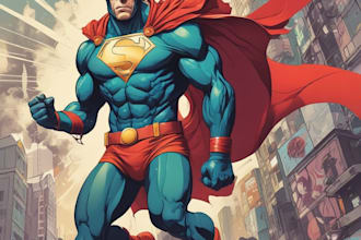 create superhero cartoon character for you