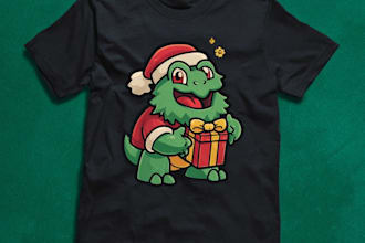 draw unique christmas illustration tshart