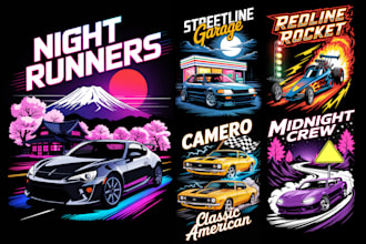 do custom streetwear racing car t shirt