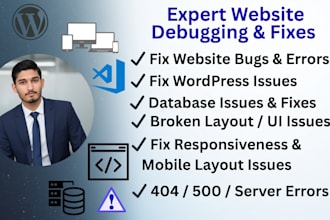 quickly fix websites, wordpress,database server issues