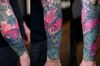 create a tattoo design of tattoo sleeve