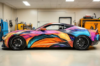 design high quality car wrap and vehicle wrap