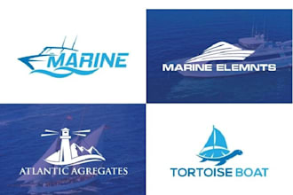 awesome logo design for marine, boat, yacht, shipping brand in 18 hrs