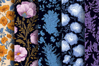 design seamless pattern, textile prints, floral patterns