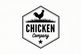 make a high quality chicken farm logo