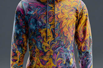 create awesome all over print hoodie, sweatshirt designs