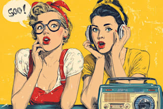 retro vintage cartoon comic retro vintage illustration pop art retro vintage