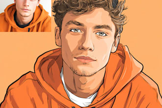 design vector portraits and cartoon illustrations